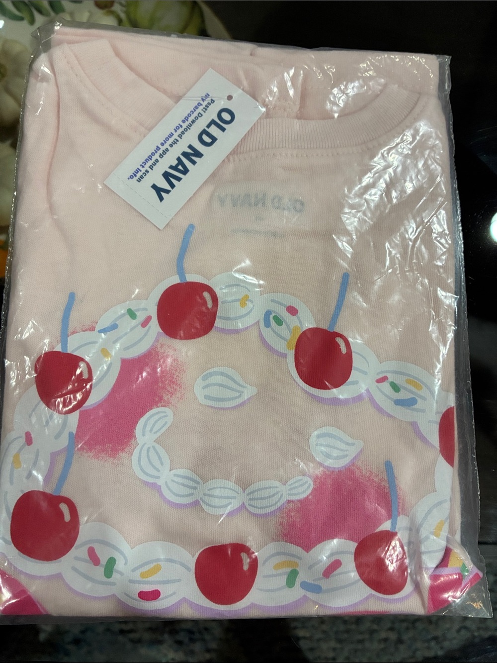 Old Navy Light Pink Birthday shirt
